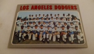 1970 Topps Los Angeles Dodgers Team Card #411 Steve Garvey Don Drysdale EX