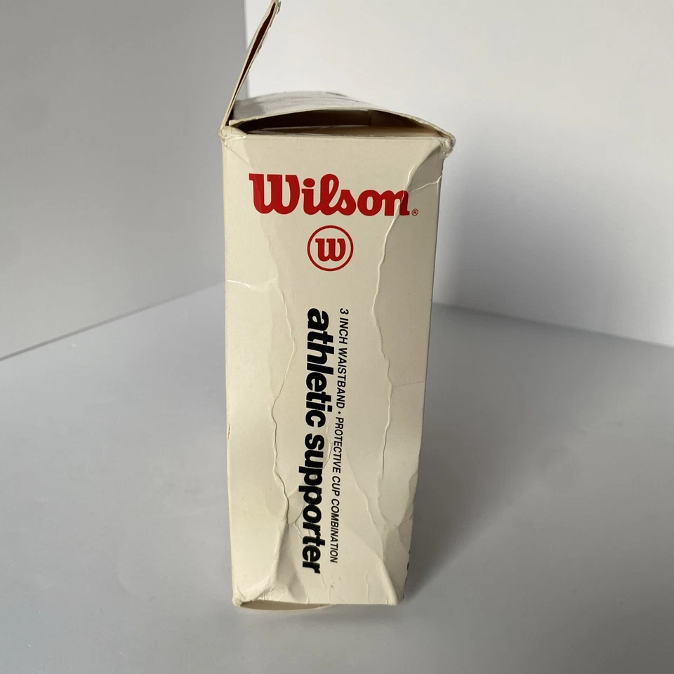 NOS Wilson Athletic Supporter 白色 Jockstrap W45 复古 适合腰围 32 英寸 - 38 — 第 1/4 张图片