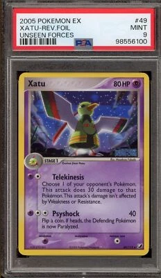 Pokemon Xatu EX Unseen Forces Reverse Holo #49 PSA 9 Mint - Image 1 of 2