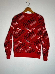 Guess Red Sweatshirt Men's Medium - Picture 1 of 7