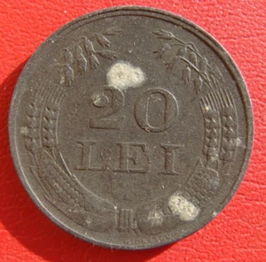 ROMANIA 20 LEI 1944 Mihai I TOP NICE CONDITION ERROR COIN Edge error - Picture 1 of 21
