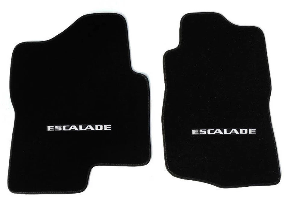 ¡NUEVO! Alfombrillas NEGRAS 2007-2014 Cadillac Escalade logotipo bordado en plata Foto 1 de 4
