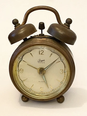Vintage TERGER ANKER West Germany Alarm Copper Clock Not Working Cover