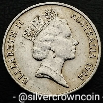 Australia 10 Cents 1994. KM#81. Dime. Ten Pence coin. Lyrebird. Bird.  - Image 1 of 4