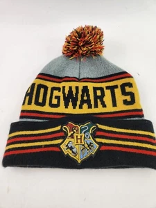 Harry Potter Hogwarts School House Crest Knit Beanie Hat Cap Gryffindor Colors - Picture 1 of 7