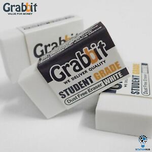 Grabbit Student Grade Dust Free Eraser |  White | Home Office School Student