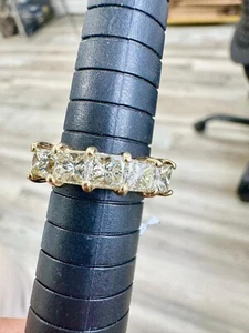 2.20 CT Light Yellow Natural Diamond Ring 14K Yellow Gold 3.80Gram - Picture 1 of 5