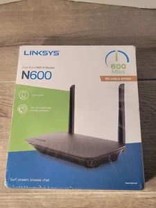 Linksys N600 Dual-Band WiFi 4 Router E2500-4B NEW SEALED - Picture 1 of 5