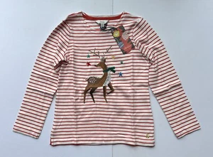 Joules Girls Harbour Luxe Sequins Reindeer Top In Various Sizes *BNWT* - Picture 1 of 4