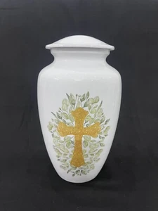 Urnas de cremación estilo cruces para cenizas humanas adulto conmemorativo 200 libras bolsa de terciopelo - Imagen 1 de 3
