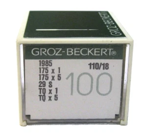 Groz-Beckert TQ x 1 175x1 175x5 29-S 1985 Größe #18/110 BOX mit 100 Nadeln - Bild 1 von 3