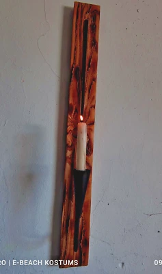 Kerzenhalter Holz 1 Stk, Holzdeko  HANDARBEIT, Wandleuchte rustikal, Shabby Chic - Bild 1 von 4