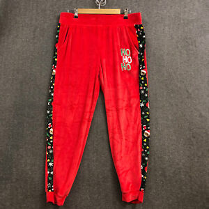 No Boundaries Junior's Size XL (15-17) Christmas Velour Pants Color Red NWOT