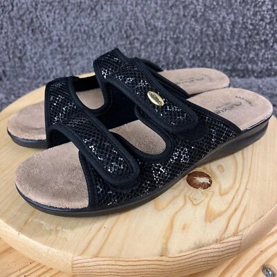 Spring Step Flexus Slide Sandals Women 10.5 Black Anatomic Comfort Made in Italy - Image 1 of 4
