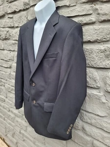 Versini 100% Wool Black Sports Coat Jacket 38R Two Button Ventless * Small Hole - Picture 1 of 11