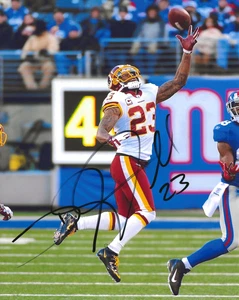 DeAngelo Hall signed Washington Redskins football 8x10 photo COA proof autograph - Picture 1 of 2