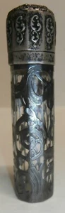 Sterling Overlay Crystal Perfume Atomizer | Vintage - Picture 1 of 4