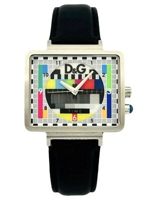 Dolce & Gabbana MEDICINE MAN Unisex DW0514 Analog Black Leather  Strap Watch - Image 1 of 4