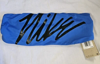 Nike мульти логотип бандо бикини верхний плавать синий черный с надписью печати размер L - Изображение 1 из 4