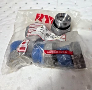 Lot of 5 Genuine RYCO 1" O-Ring BSP Adapter/Plug ISO 9001 P/N S73-16 - Picture 1 of 8