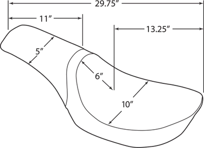 DRAG SPECIALTIES SEATS Predator Fits Seat - Smooth - FX '82-'00 0805-0057 Foto 1 de 2
