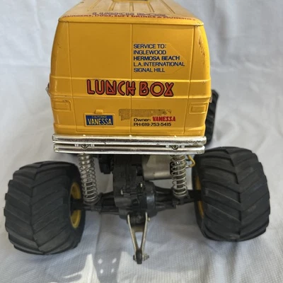 Tamiya Electric RC Car Van Vanessa's Lunch Box Yellow Vintage 1980s Needs Repair - Image 1 of 4