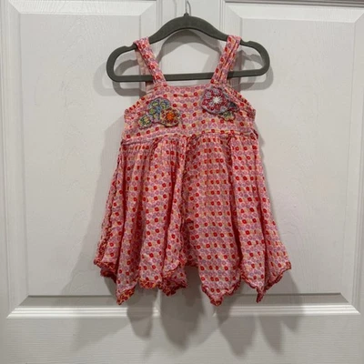 Nini & Maggi Girls 12M Floral Dress Pink Sleeveless Applique Cute Summer - Image 1 of 4
