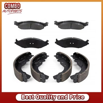 Front & Rear Ceramic Brake Pads And Drum Shoes Fits 1991-1993 Dodge Daytona - Image 1 of 4
