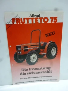 SAME Allrad FRUTTETO 75 Original Schlepper Prospekt 2  Seiten - Bild 1 von 1