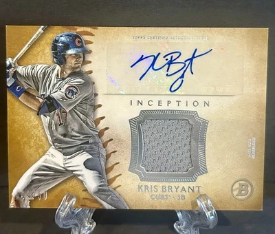 2015 Bowman Inception - Autographed Relics Gold #IAR-KB Kris Bryant /50 - Image 1 of 2