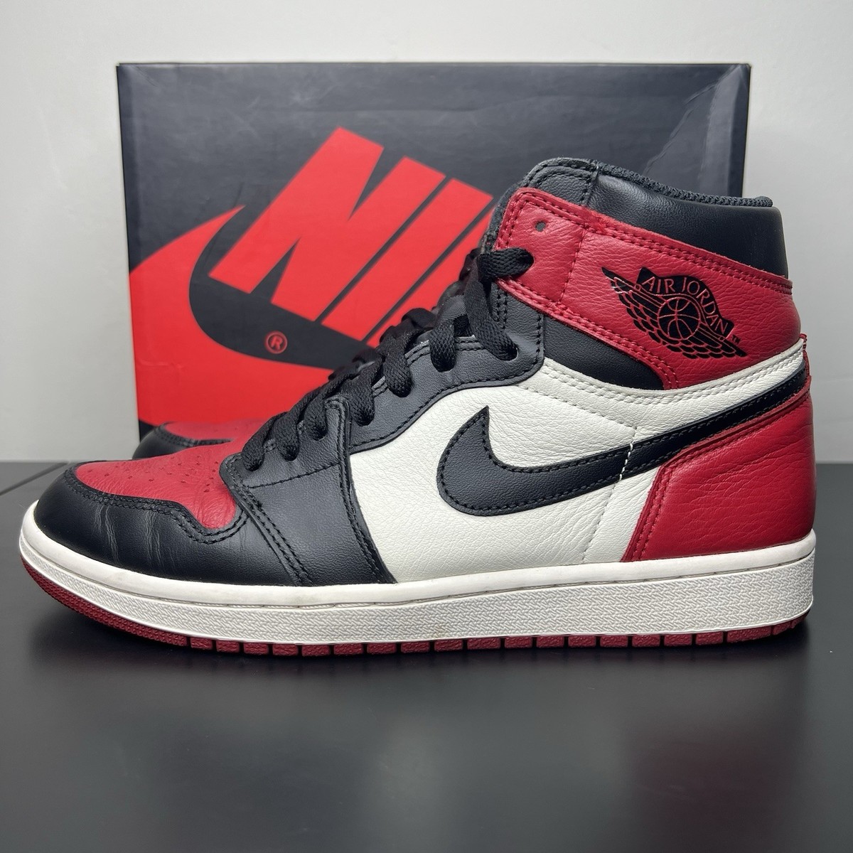 シューズ(男性用) Jordan Air Jordan 1 High Bred Toe Air Jordan 1 Retro High OG 'Bred Toe' Men's Size 9.5 555088
