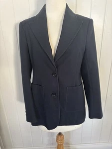 SCANLAN THEODORE Navy Tailored Jacket Cotton Sz 10 - Picture 1 of 6