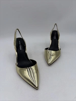 Zapatos de salón Marc Fisher Hadya para mujer charol dorado talla 8 M Foto 1 de 4