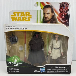 Star Wars Force Link 2.0 Darth Maul & Qui-Gon Jinn Hasbro Sealed Read Descriptio - Picture 1 of 6