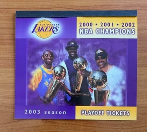 vintage KOBE BRYANT 2003 LOS ANGLES LAKERS NBA PLAYOFFS with 8 TICKETS in BOOK - Picture 1 of 3