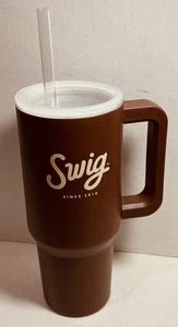 SWIG Large 32oz Brown Tumbler With Straw - Picture 1 of 8