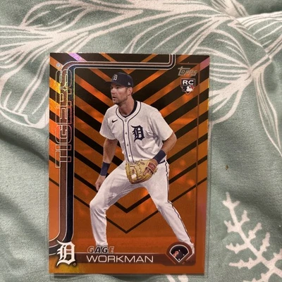 2025 Topps Update-#U118 Gage Workman (RC) Orange Foil  - Image 1 of 2