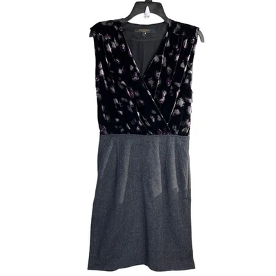 RACHEL ROY Velvet Tweed Faux Wrap Dress Office Career Whimsigoth Romantic Sz 2 - Image 1 of 4