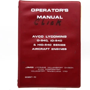 Avco Lycoming Aircraft Engines Operators Manual O-540 HO-540 HIO-360 Series - Picture 1 of 10