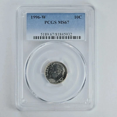 1996-W Roosevelt Dime MS67 PCGS - Image 1 of 2