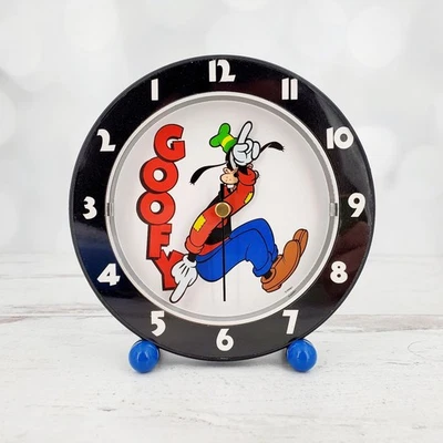 "Reloj de escritorio con batería de 5,5"" retroceso retroceso Disney Goofy años 90 vintage" Foto 1 de 4