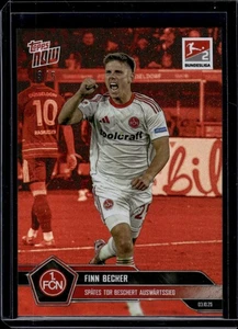 2025-26 Topps Now Bundesliga Red /5 #36 Finn Becker Spätes Tor beschert Sieg - Picture 1 of 2