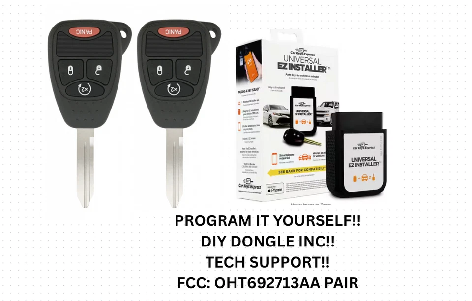 PAQUETE HÁGALO USTED MISMO PAR 2007-2017 Jeep Wrangler llavero OHT692713AA ¡HERRAMIENTA INCLUIDA!! Foto 1 de 2
