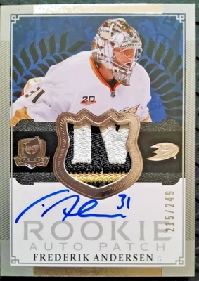 2013-14 The Cup Frederik Andersen Auto Patch Rookie Card RC #164 215/249 Sweet! - Image 1 of 2