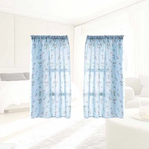 Short Curtain Panels Curtains for Kitchen Sheer Valance Window Decorative Shade - Picture 1 of 12