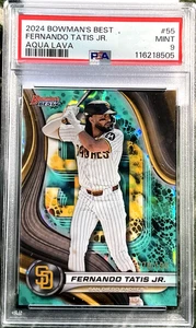 2024 BOWMAN'S BEST PSA 9 AQUA LAVA FERNANDO TATIS-JR #55 - Picture 1 of 2