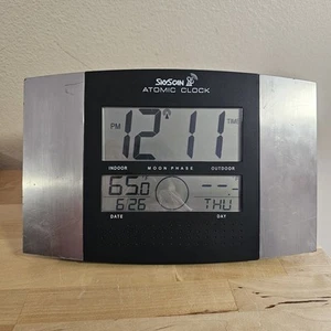 SkyScan Atomic Clock Wireless Digital Stand or Wall Mount Model 86722 Working - Picture 1 of 10