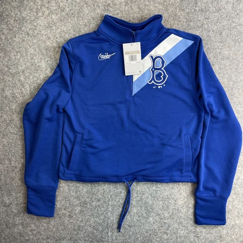Nike Womens Brooklyn Dodgers Cooperstown Collection 1/2 Zip Pullover Jacket XS Cover
