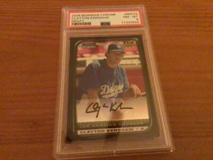 2008 Bowman Draft Picks Prospect Clayton Kershaw RC #BDP26 PSA 8 - Picture 1 of 3