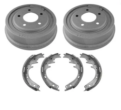 Tambores e sapatas de freio traseiro kit de 3 peças para Ford F150 e BRONCO 1987-1996 - Imagem 1 de 4